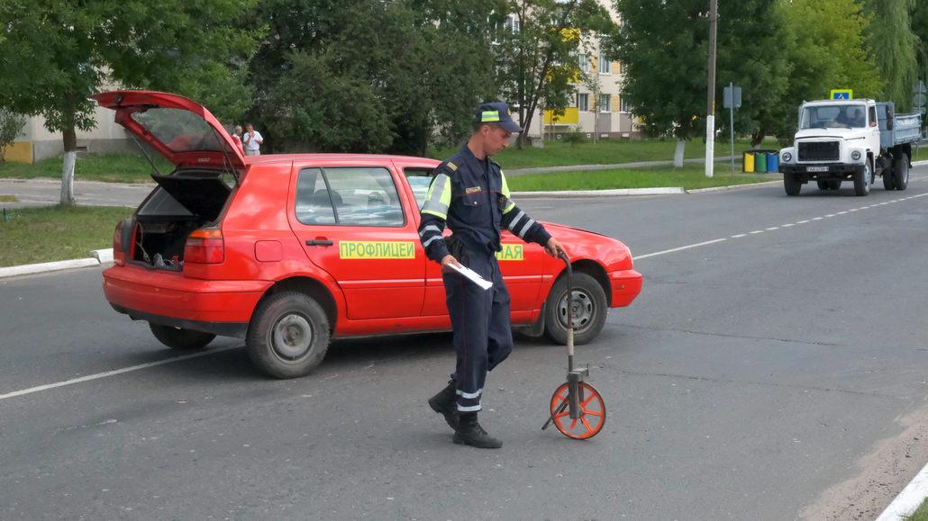 В Ганцевичах учебный автомобиль профлицея попал в ДТП